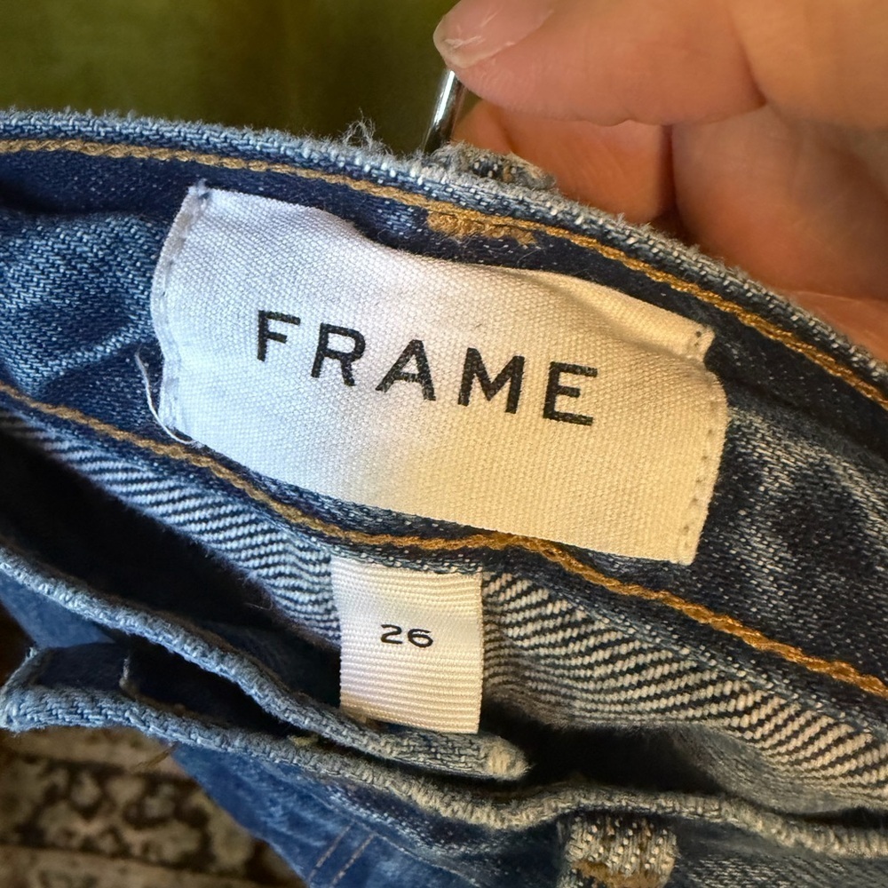 Frame Denim Le Original in Angeles Sand Fitted Straight Leg Jean. Size 26 $245 - Picture 7 of 10